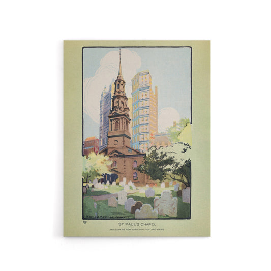 St Pauls Chapel Cityscape Rachael R Elmer Canvas Wall Art Print