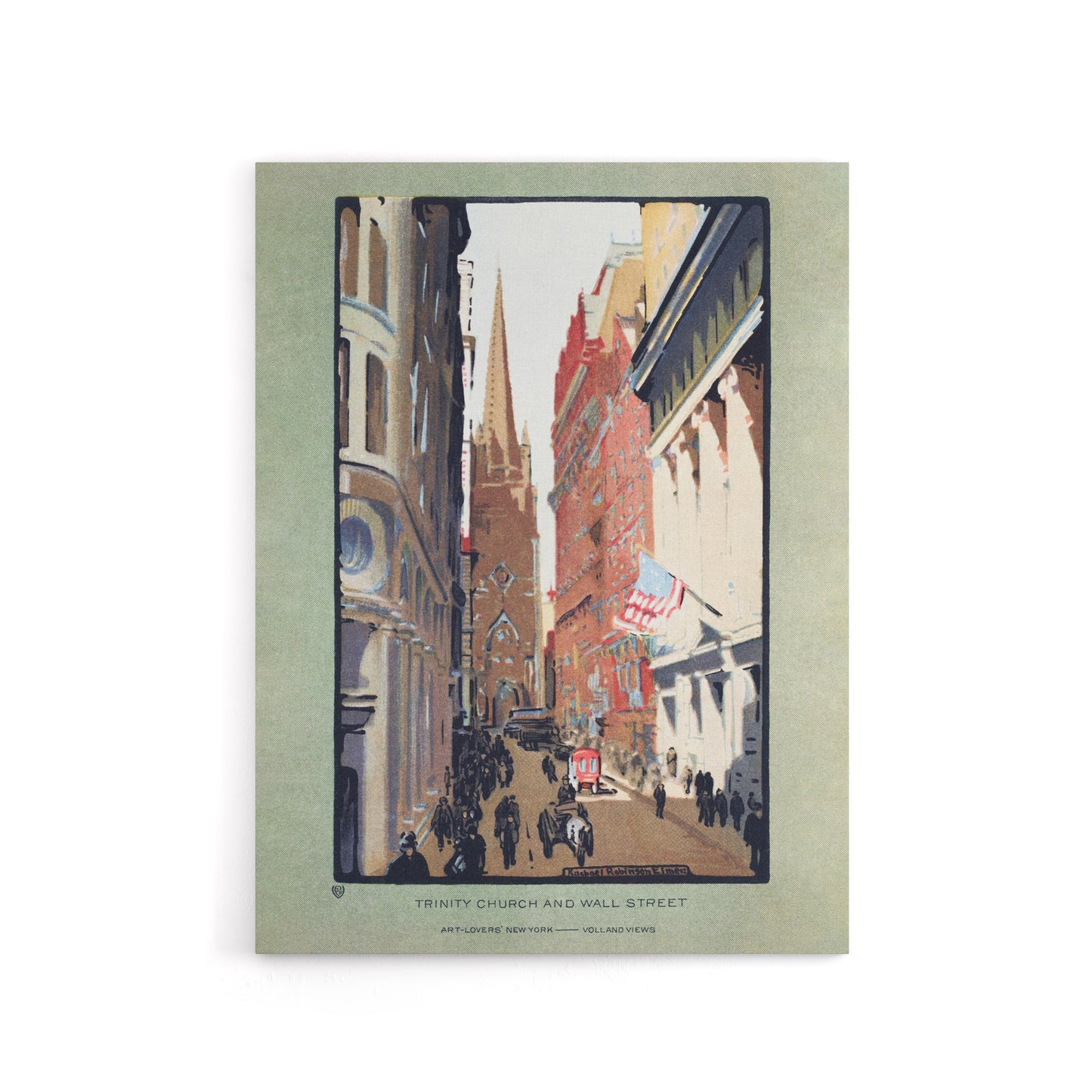 Trinity Church and Wall Street Elmer Canvas Wall Art Print