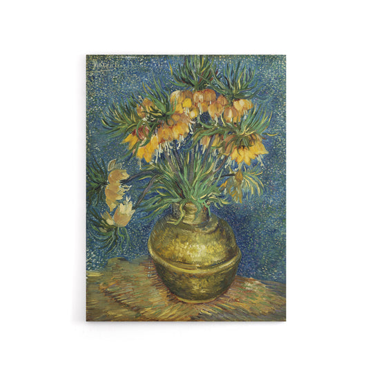 Van Gogh Fritillaries In Copper Vase Canvas Wall Art Print