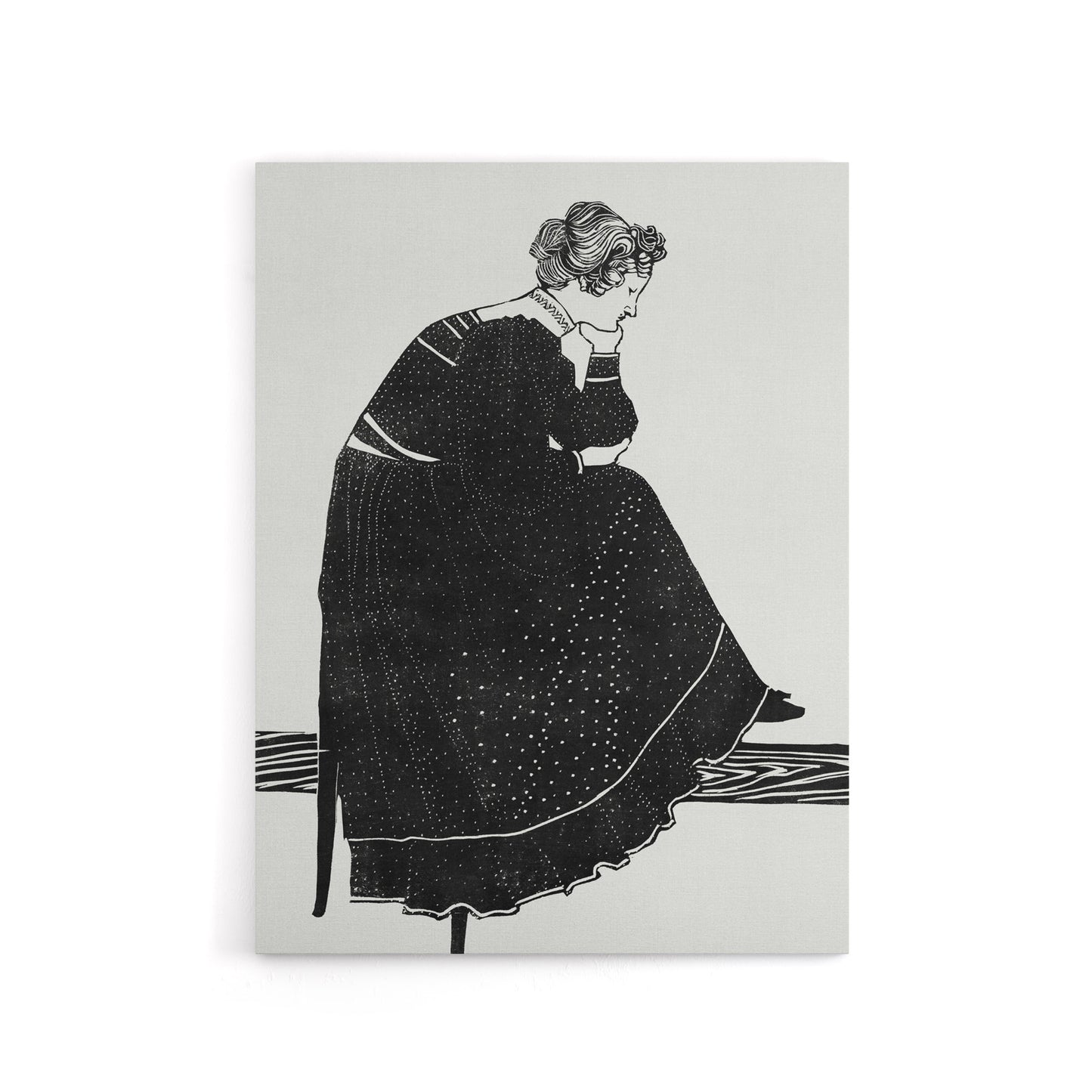 Woman Sitting on a Stool Reijer Stolk Canvas Wall Art Print