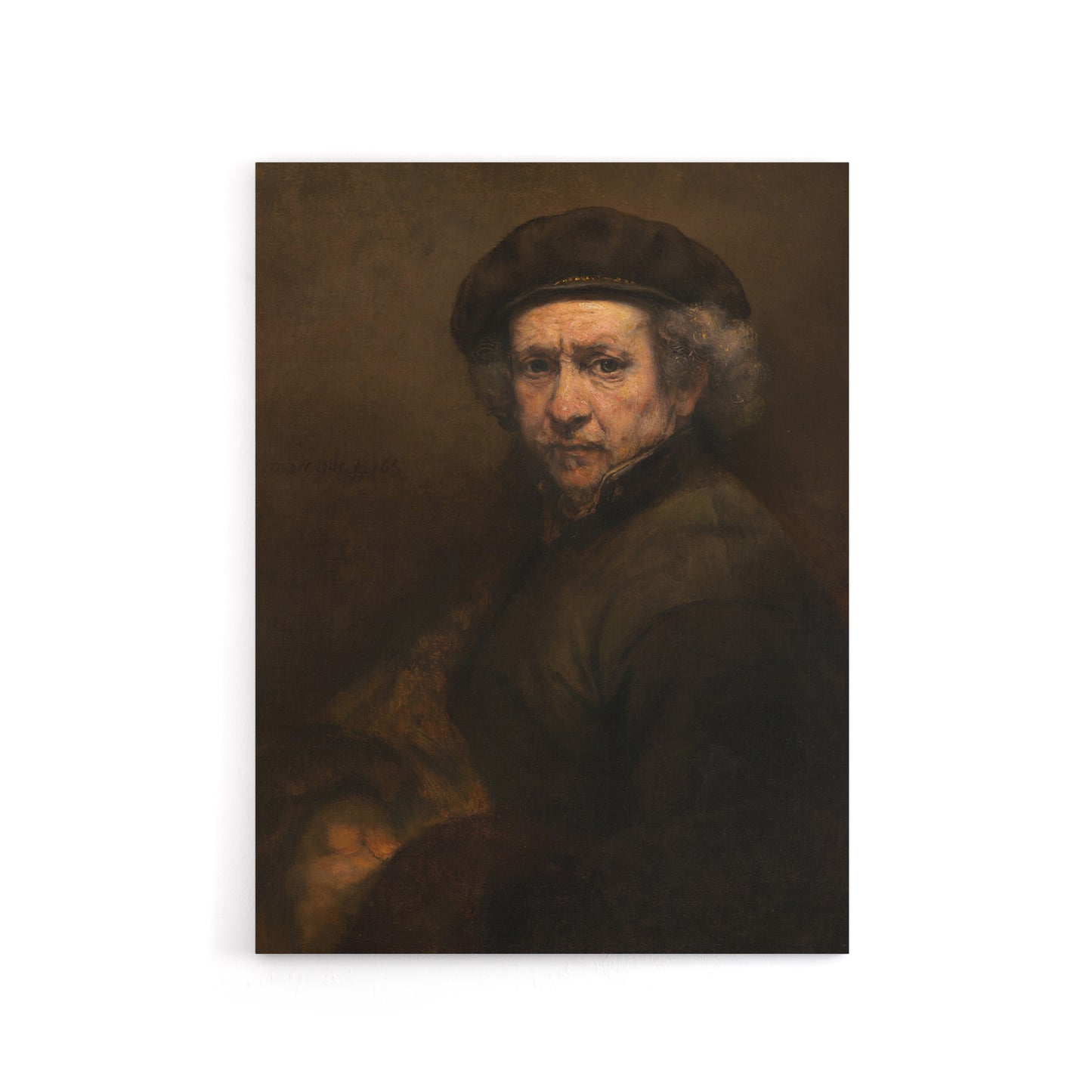 Self Portrait Artists Ageing Rembrandt Canvas Wall Art Print