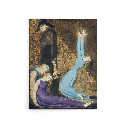 Supine Woman Man with Bell William Blake Canvas Wall Art Print