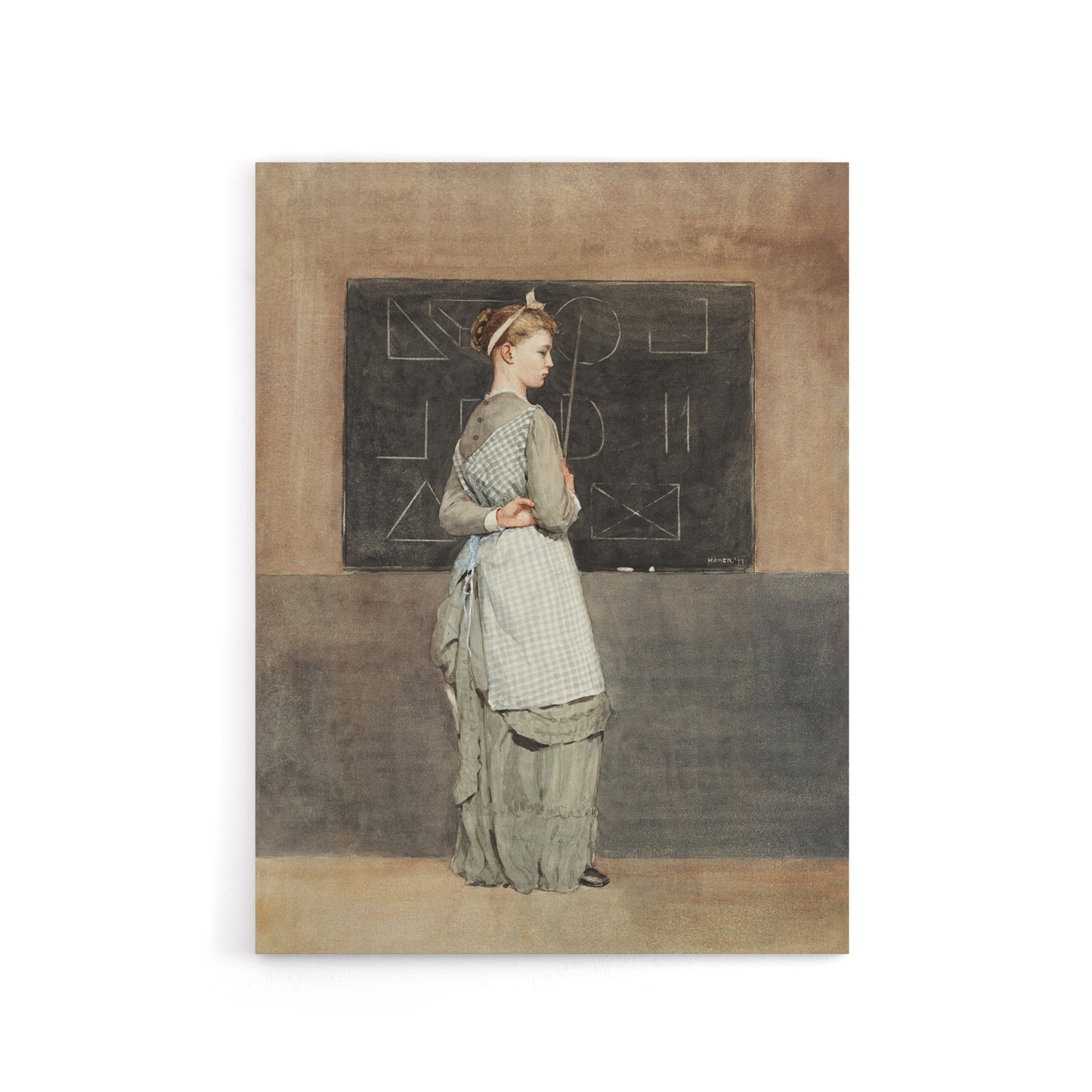 Teacher with Blackboard Winslow Homer Canvas Wall Art Print