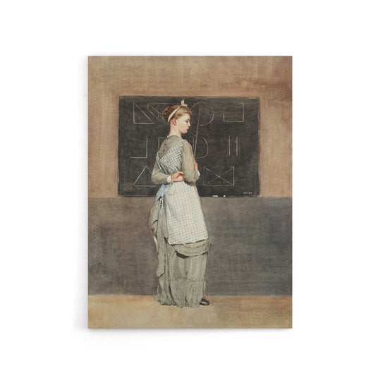 Teacher with Blackboard Winslow Homer Canvas Wall Art Print