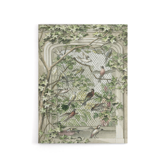 Aviary with Fourteen Birds Schouman Canvas Wall Art Print