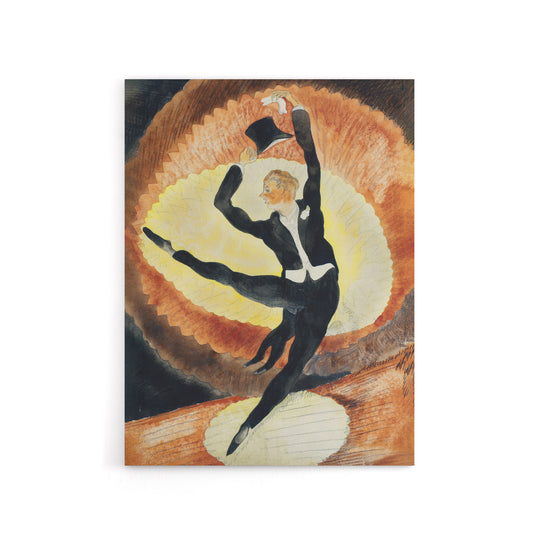 Acrobatic Male Dancer with Top Hat Demuth Canvas Wall Art Print