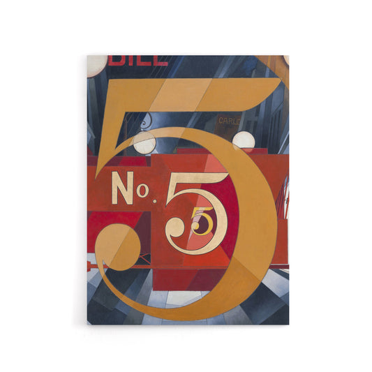 I Saw the Figure 5 in Gold Charles Demuth Canvas Wall Art Print