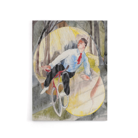 In Vaudeville The Bicycle Rider Demuth Canvas Wall Art Print