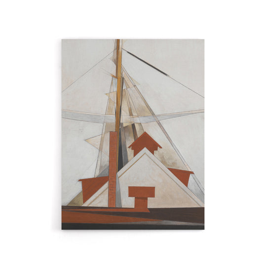 Sailboat Masts Cubist Painting Demuth Canvas Wall Art Print
