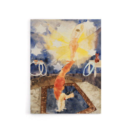 Two Acrobats in Red Tights Charles Demuth Canvas Wall Art Print