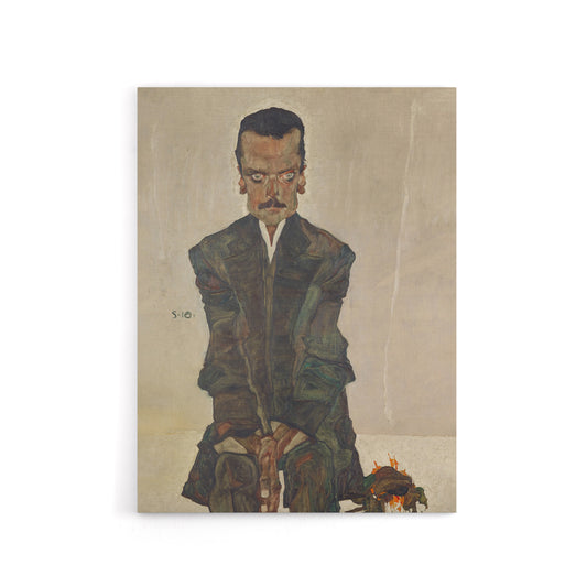 Portrait of the Publisher Eduard Kosmack Schiele Canvas Wall Art Print