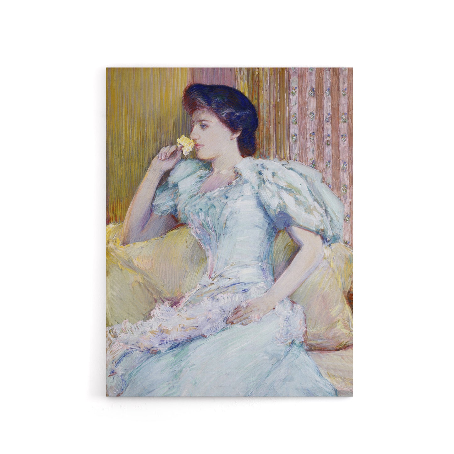 Actress Lillie Langtry Portrait Painting Hassam Canvas Wall Art Print