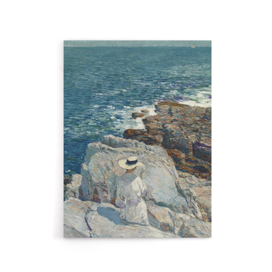 South Ledges Rocky Coastal Landscape Hassam Canvas Wall Art Print