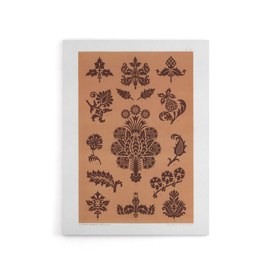 Medieval Botanical Pattern GA and MA Audsley Canvas Wall Art Print