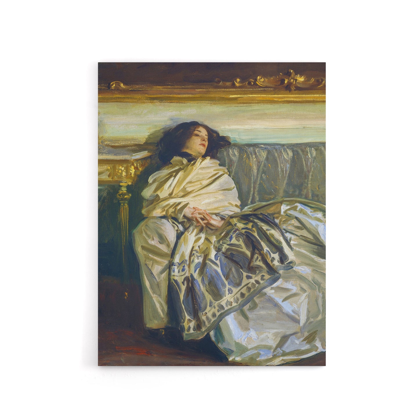 Nonchaloir Reclined Portrait Sargent Canvas Wall Art Print