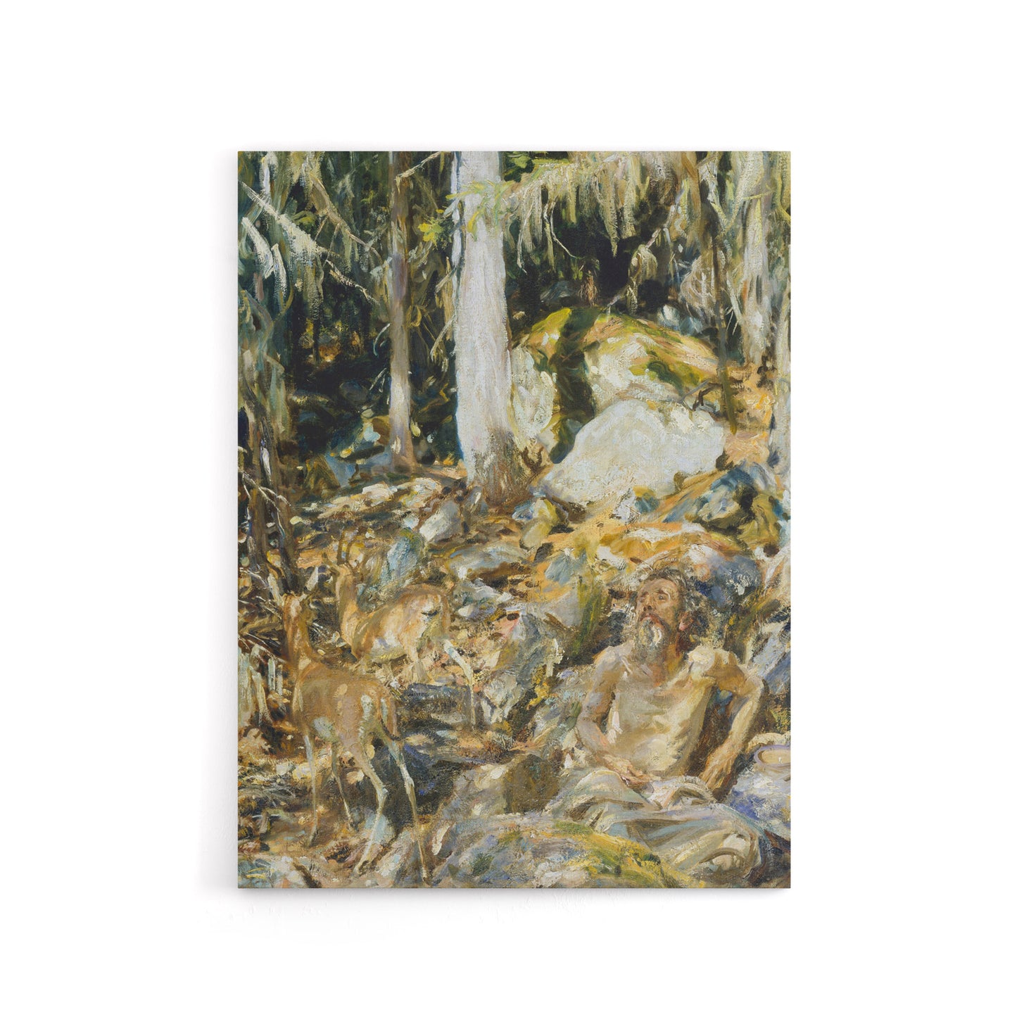 Il Solitario The Hermit in the Forest Sargent Canvas Wall Art Print