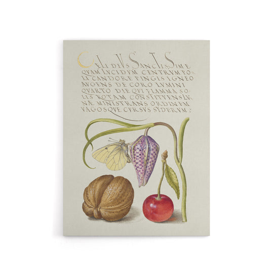 Snakeshead Walnut and Cherry Calligraphy Canvas Wall Art Print