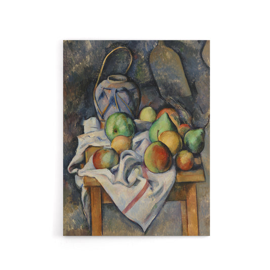 Ginger Jar and Fruit Still Life Paul Cezanne Canvas Wall Art Print
