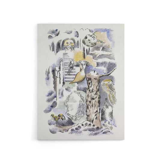 Ghosts Design for Urne Buriall Book Nash Canvas Wall Art Print