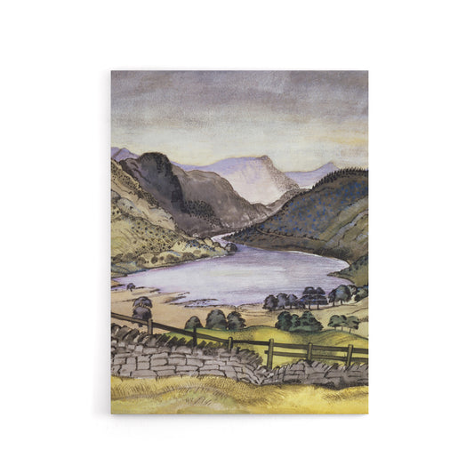 Thirlmere Watercolour Landscape Paul Nash Canvas Wall Art Print