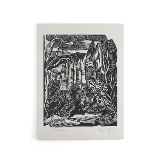 Winter in Hampden Black White Landscape Nash Canvas Wall Art Print