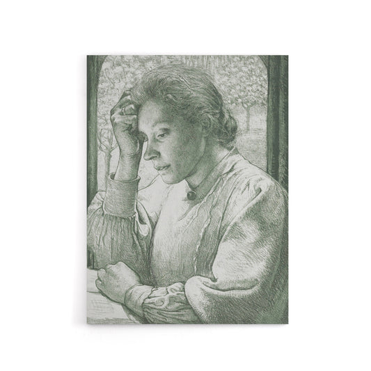 Pencil Portrait of Henriette Holst Canvas Wall Art Print