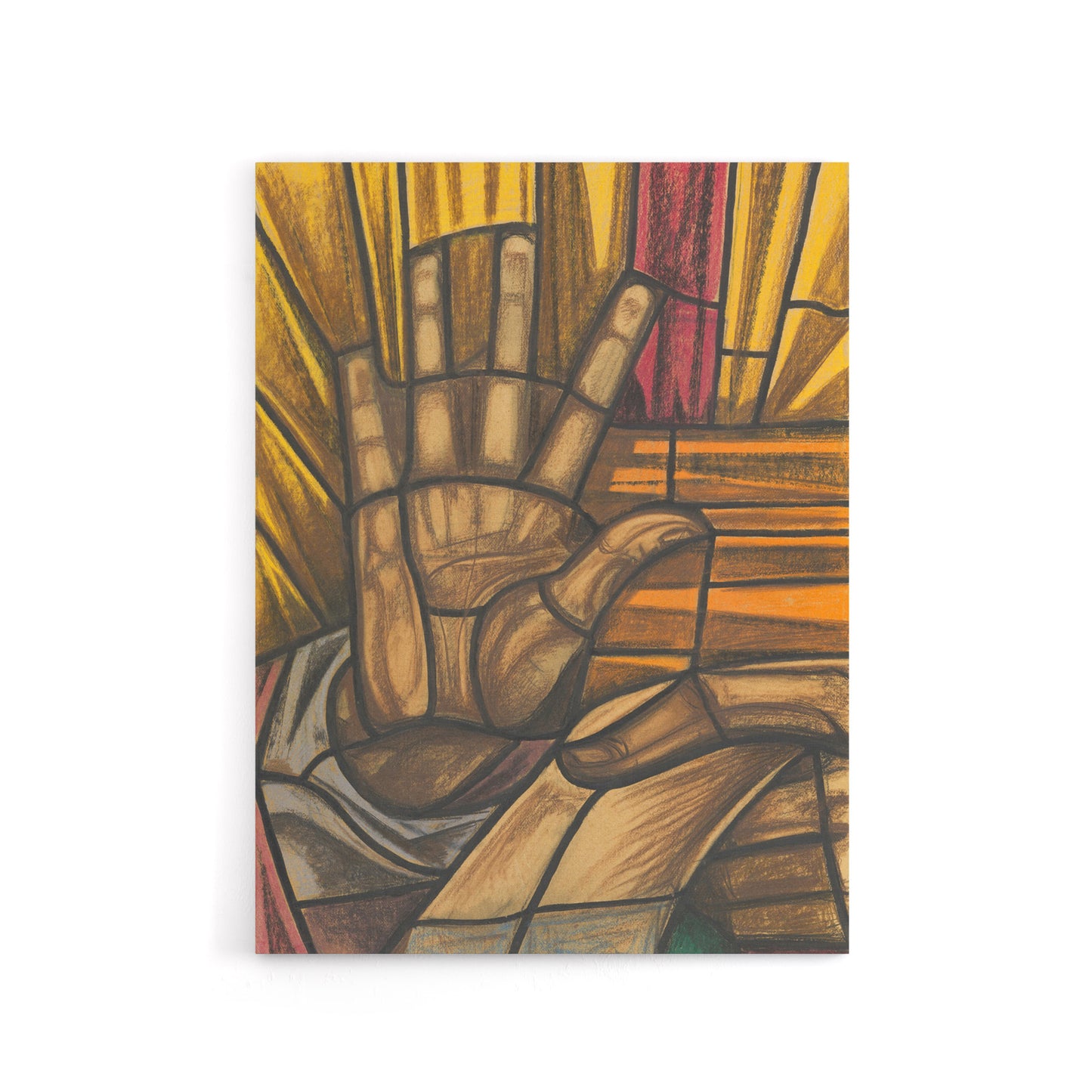 St Luke Hand Design for Dom Church Holst Canvas Wall Art Print