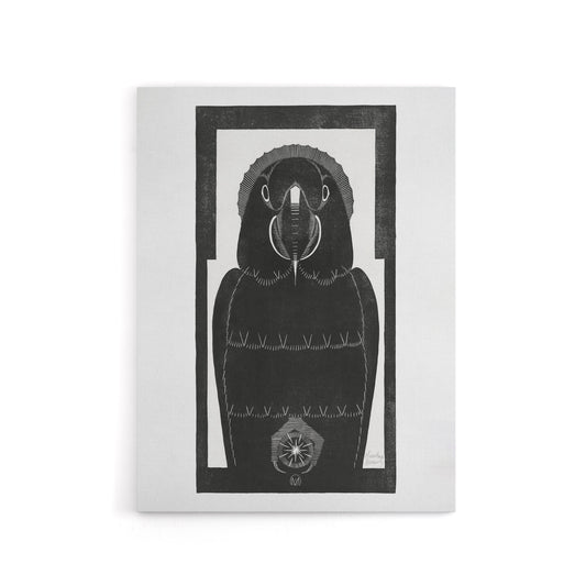 Stylised Ara Macaw Parrot De Mesquita Canvas Wall Art Print