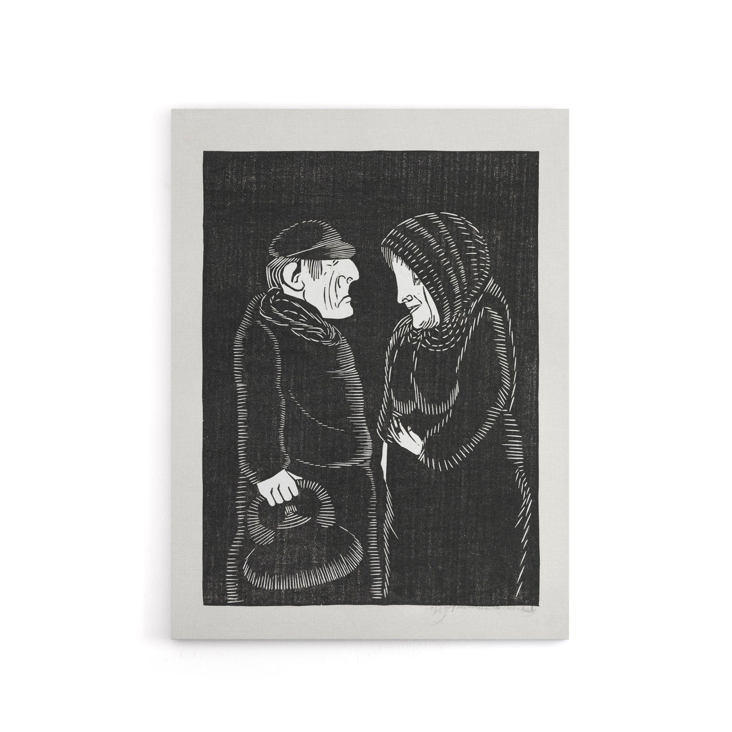 Fantasy Man and woman Samuel J De Mesquita Canvas Wall Art Print