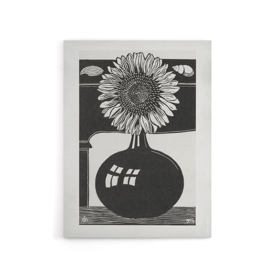Stylised Sunflower in a Vase De Mesquita Canvas Wall Art Print