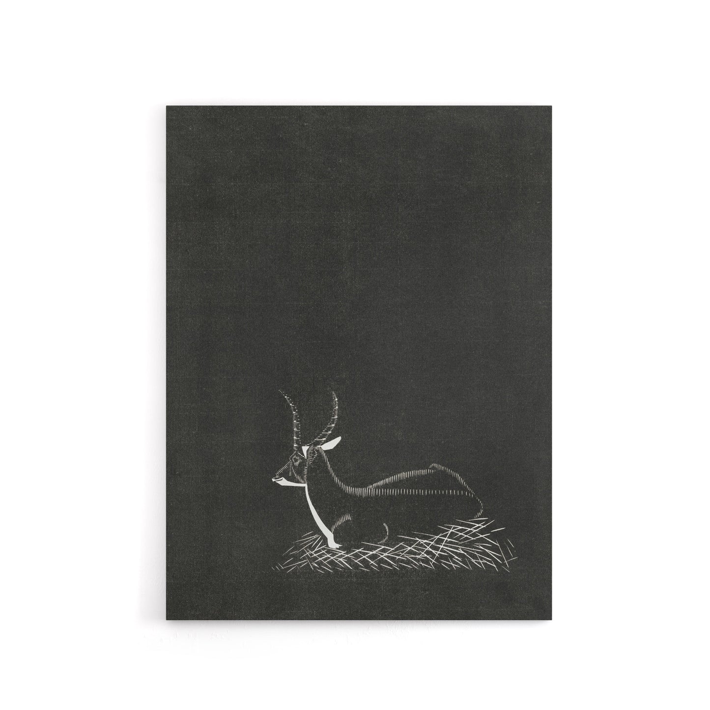 Stylised Waterbuck Painting De Mesquita Canvas Wall Art Print