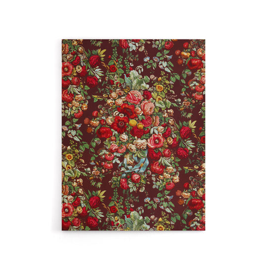 Vintage Floral Chintz Pattern Wyatt Canvas Wall Art Print