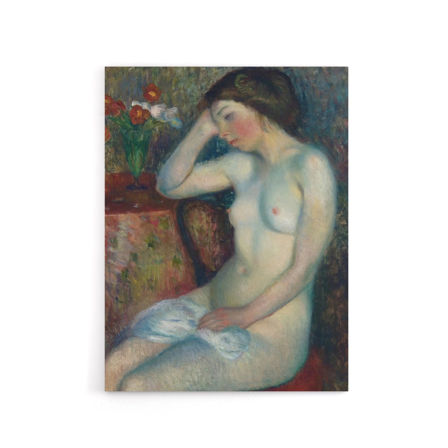 Sleeping Girl Nude Portrait Glackens Canvas Wall Art Print