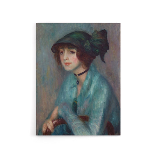 The Brunette Woman Portrait Glackens Canvas Wall Art Print