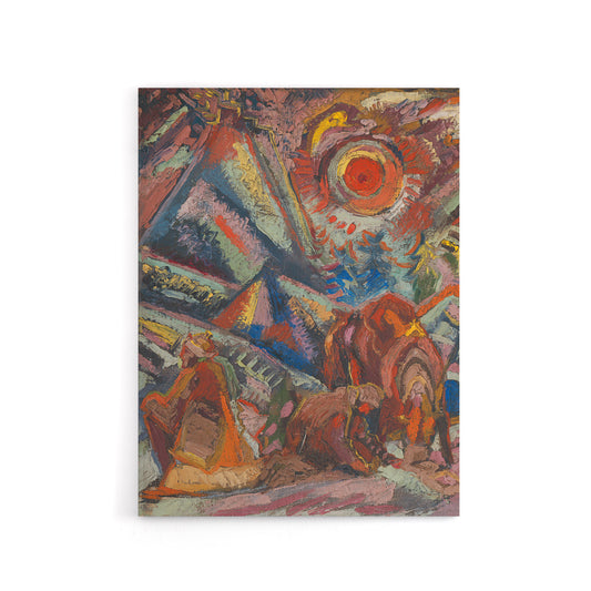 A Rest Abstract Colourful Painting Kubincan Canvas Wall Art