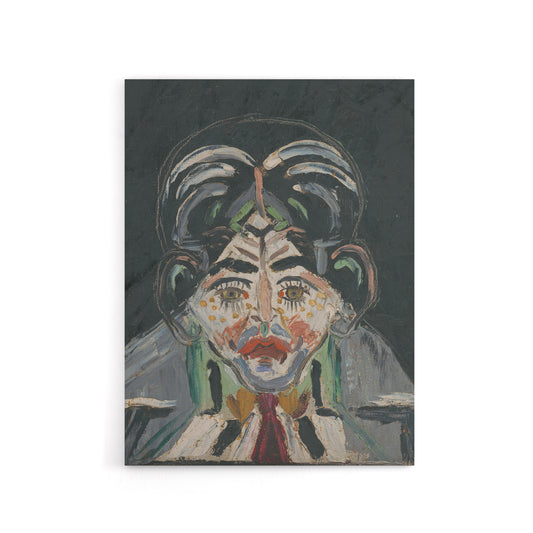 Head of a Woman Portrait Kubincan Canvas Wall Art Print