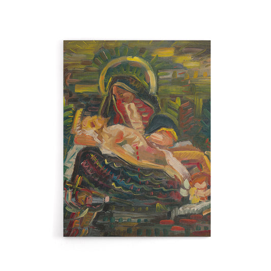 Pieta Virgin Mary and Christ Kubincan Canvas Wall Art Print