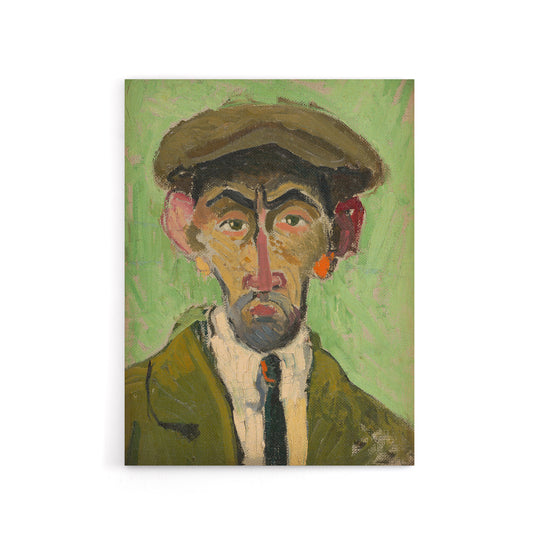 Self Portrait in Green Arnold Weisz Kubincan Canvas Wall Art