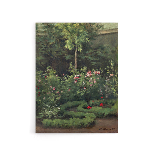 A Rose Garden Landscape Camille Pissarro Canvas Wall Art