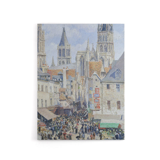 Grocery Street Rouen Cityscape Pissarro Canvas Wall Art