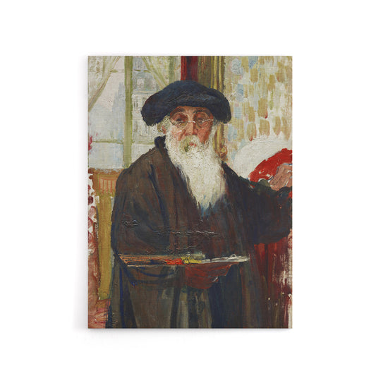 Self Portrait With Paint Palette Pissarro Canvas Wall Art