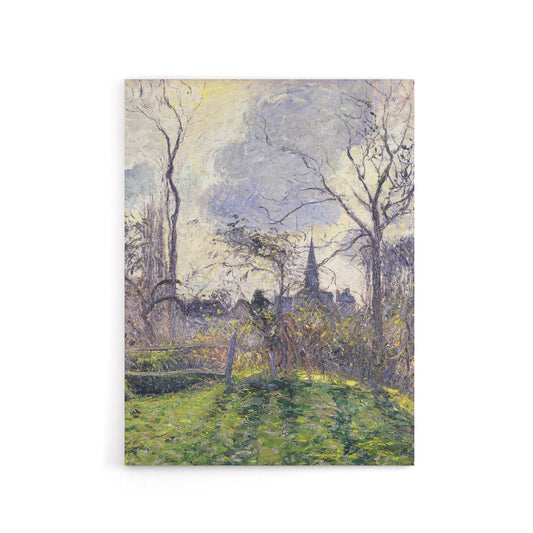 The Bell Tower of Bazincourt Pissarro Canvas Wall Art Print