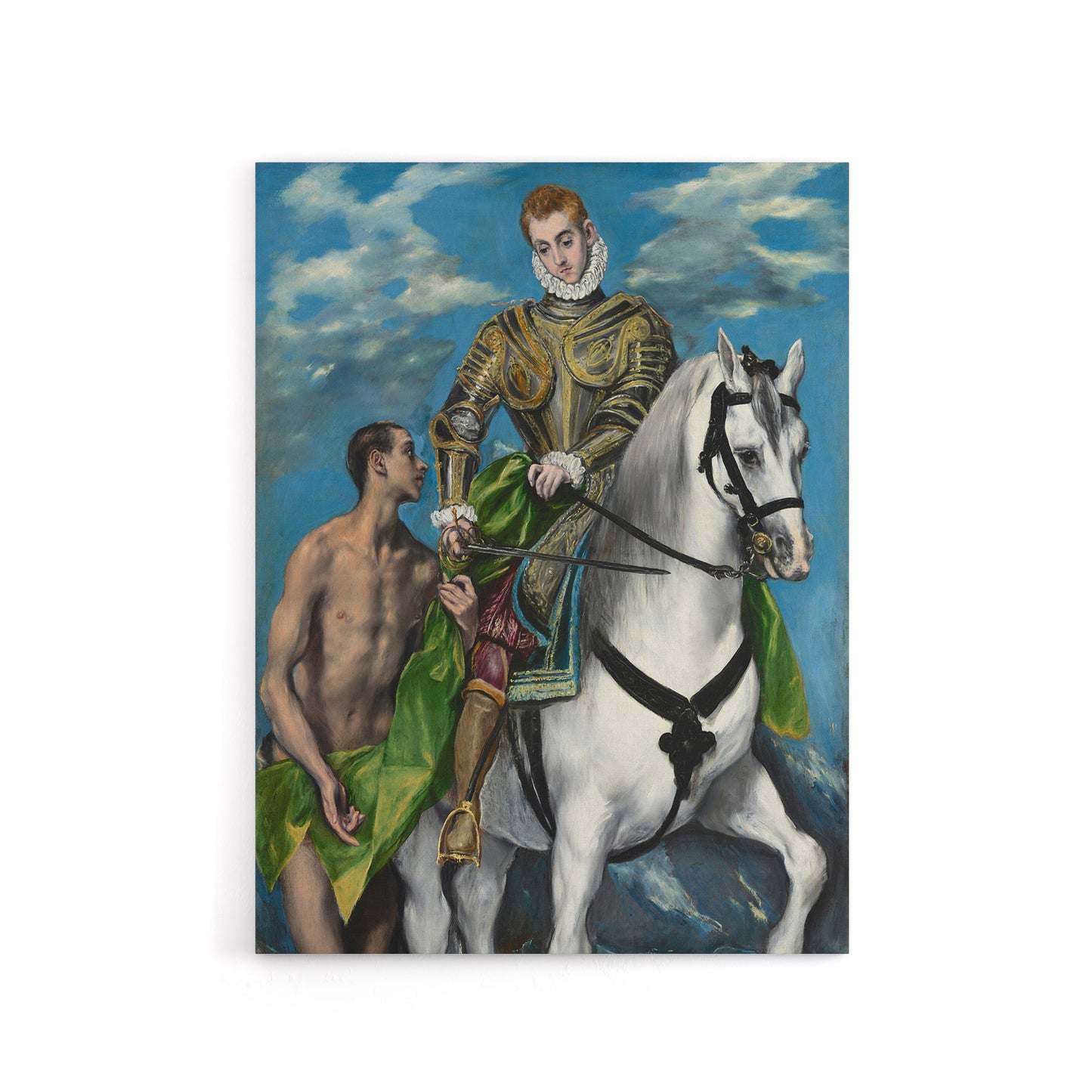 Saint Martin and the Beggar Oil Painting El Greco Canvas Wall Art