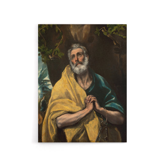 Apostle Guilt Saint Peter in Tears El Greco Canvas Wall Art