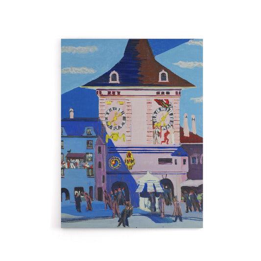 Bern with Belltower Ernst Ludwig Kirchner Canvas Wall Art