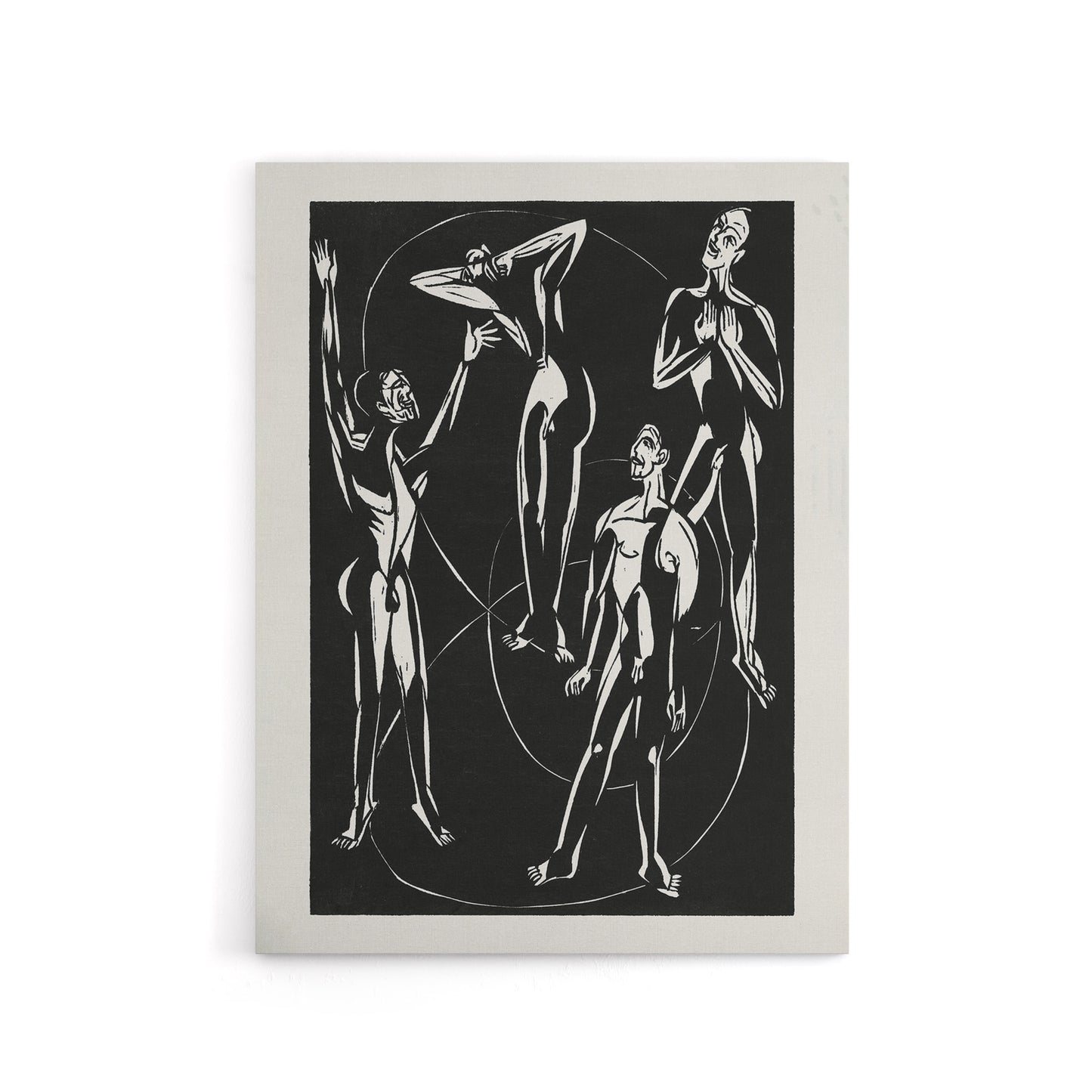 Feelings Male Figure Motion Kirchner Canvas Wall Art Print