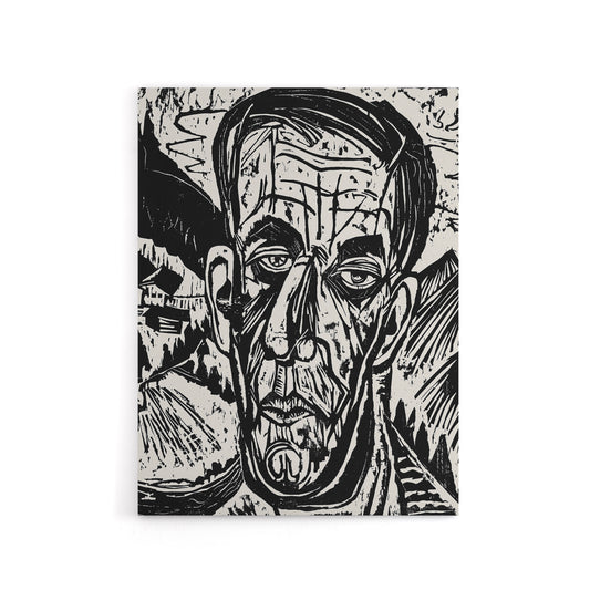 Head of Van de Velde Ernst Ludwig Kirchner Canvas Wall Art