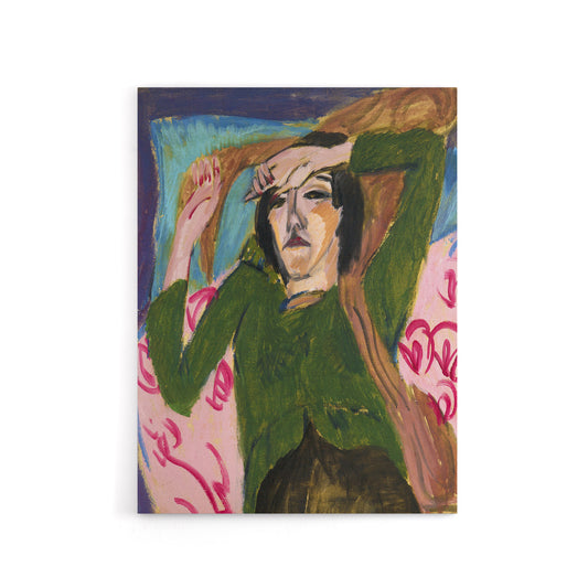 Woman in the Green Blouse Kirchner Canvas Wall Art Print