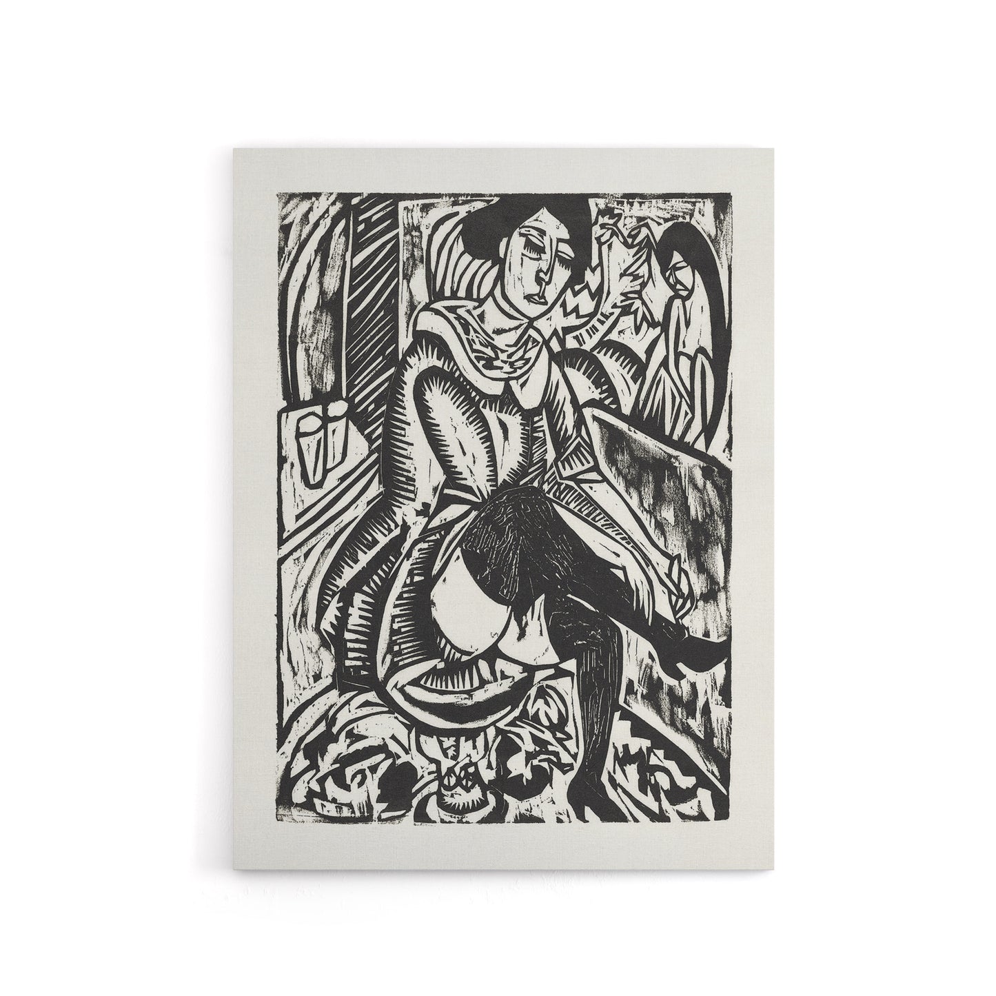 Woman Tying Her Shoe Ernst Ludwig Kirchner Canvas Wall Art