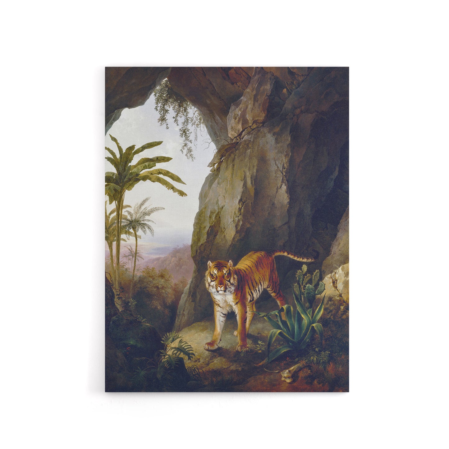Tiger in Cave Big Cat Oil Painting Agasse Canvas Wall Art